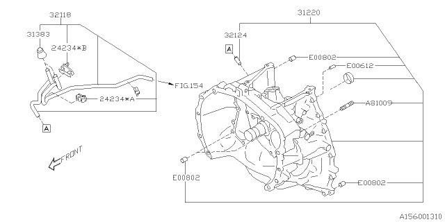 2019 Subaru Crosstrek Torque Converter & Converter Case Diagram 3