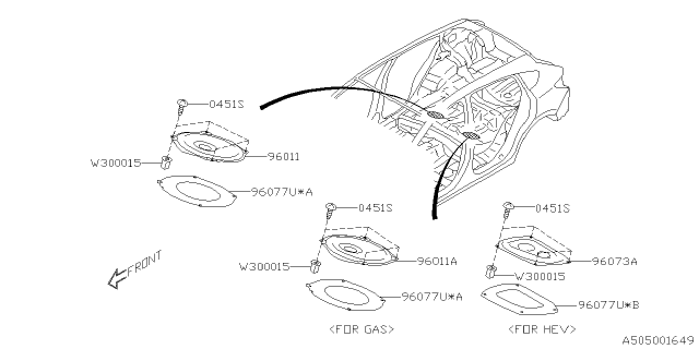 2021 Subaru Crosstrek Body Panel Diagram 5