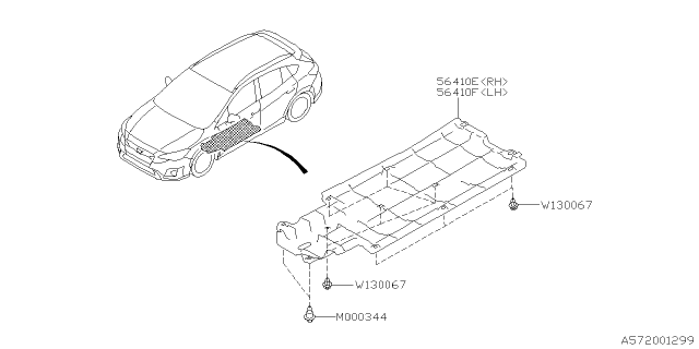 2021 Subaru Crosstrek Under Cover & Exhaust Cover Diagram 2