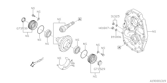 2019 Subaru Crosstrek Differential - Transmission Diagram 4