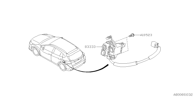 2020 Subaru Crosstrek Sw Ay Lid Diagram for 83333FL000