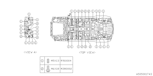 2019 Subaru Crosstrek Body Panel Diagram 16