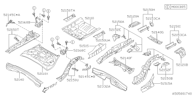 2021 Subaru Crosstrek Body Panel Diagram 7