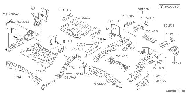 2018 Subaru Crosstrek Body Panel Diagram 7