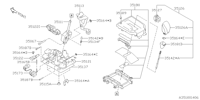 2019 Subaru Crosstrek Indicator Assembly Diagram for 35170FL090