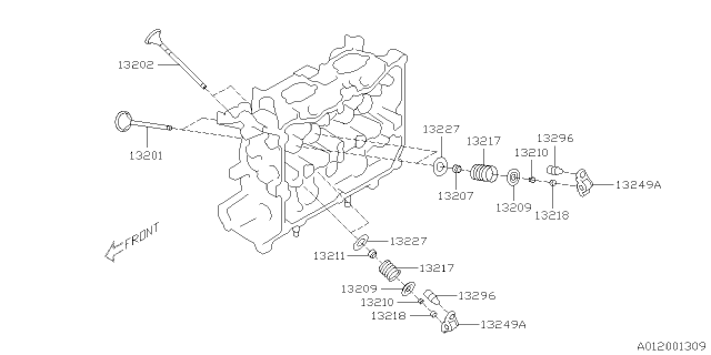 2021 Subaru Crosstrek SPR-Valve Eg Diagram for 13217AA620