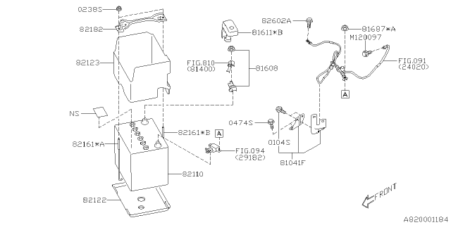 2019 Subaru Crosstrek Boot Terminal Diagram for 81611FL000