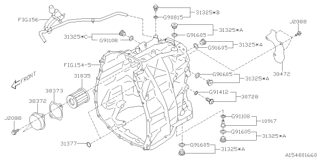 2020 Subaru Crosstrek Automatic Transmission Case Diagram 4
