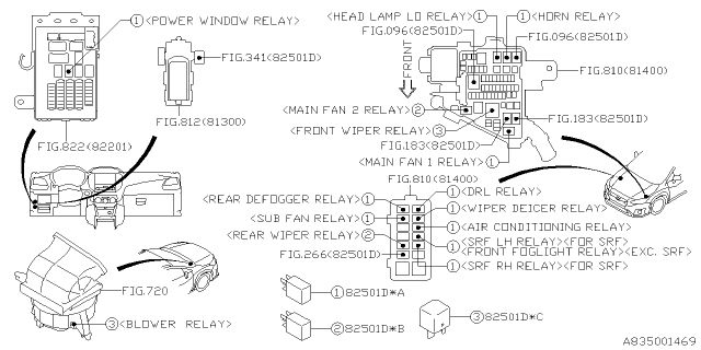 2021 Subaru Crosstrek Electrical Parts - Body Diagram 4