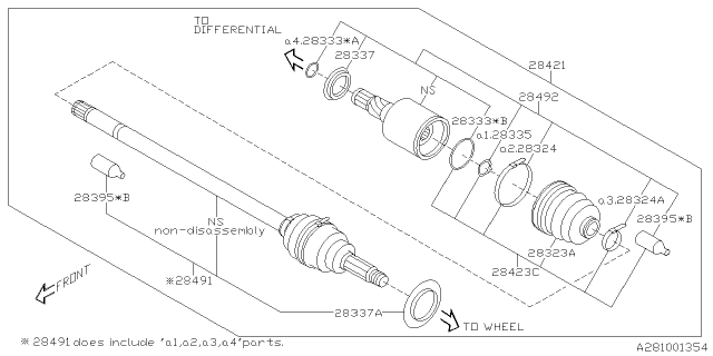 2021 Subaru Crosstrek Rear Axle Diagram 3