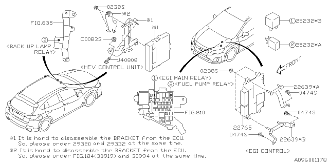 2019 Subaru Crosstrek E.G.I. Engine Control Module Diagram for 22765AM813