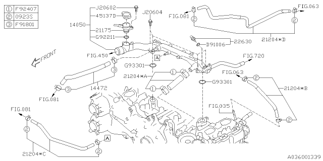 2021 Subaru Crosstrek Water Pipe Diagram 1
