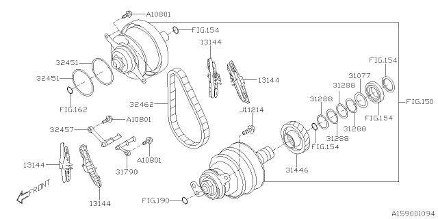 2021 Subaru Crosstrek Pulley Set Diagram 1