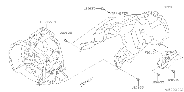 2020 Subaru Crosstrek Cover Trans Case Diagram for 32198AA220