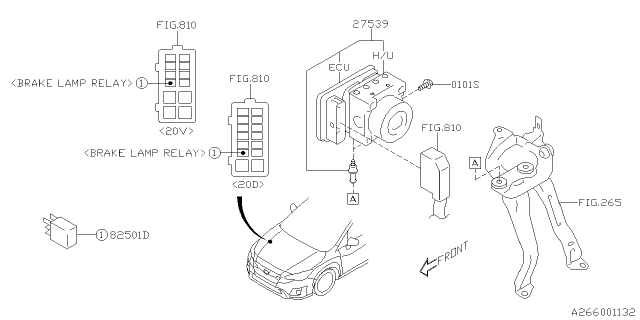 2020 Subaru Crosstrek H/U Assembly VDC Diagram for 27596FL210