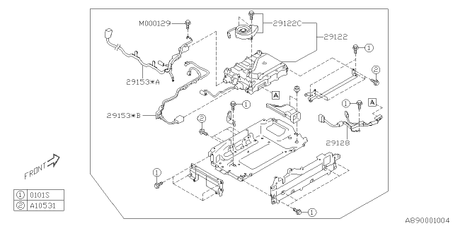 2019 Subaru Crosstrek Blower CHGR Cooling Diagram for G926V47010