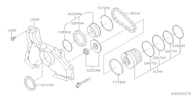 2021 Subaru Crosstrek Automatic Transmission Oil Pump Diagram 1