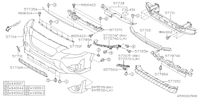 2021 Subaru Crosstrek Front Bumper Diagram 3
