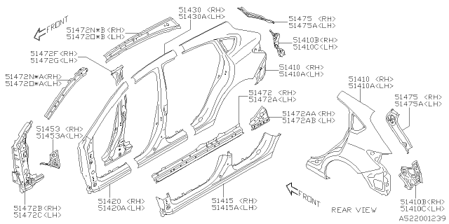 2019 Subaru Crosstrek Side Panel Diagram 5