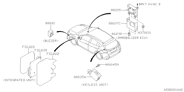 2018 Subaru Crosstrek IMM ECU Assembly Diagram for 88205FL101