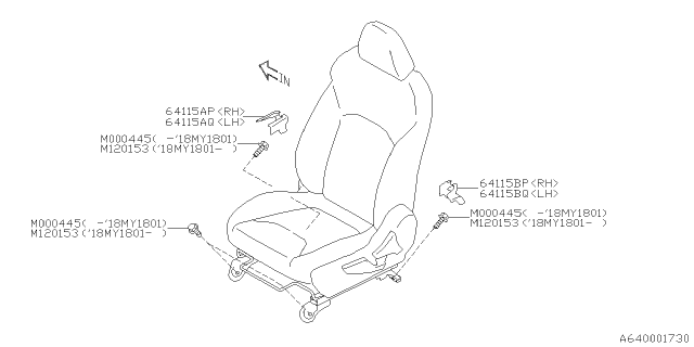 2020 Subaru Crosstrek Front Seat Diagram 4