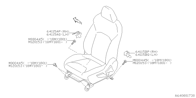 2019 Subaru Crosstrek Front Seat Diagram 4