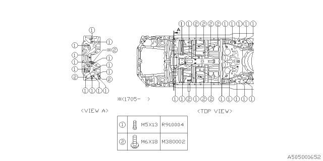 2021 Subaru Crosstrek Body Panel Diagram 15