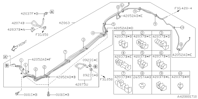 2020 Subaru Crosstrek Clamp Diagram for 42037FL340