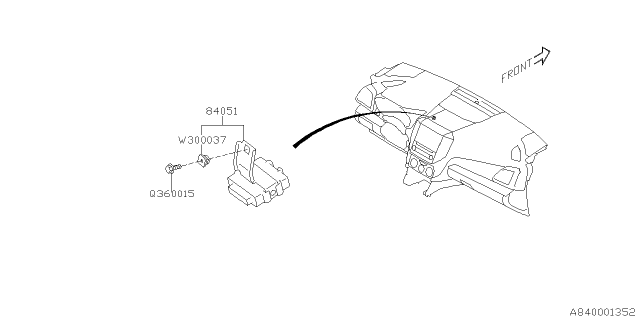 2019 Subaru Crosstrek Unit Assembly Head Lamp LEVELER Diagram for 84051FL040