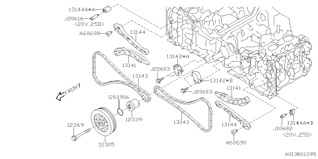 2019 Subaru Crosstrek PULLEY-CRANKSHAFT Diagram for 12305AA490