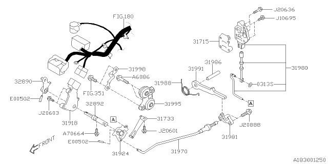 2021 Subaru Crosstrek Plate-Separator Diagram for 31715AA220