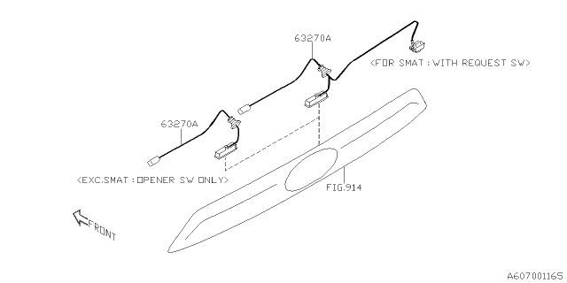 2018 Subaru Crosstrek Door Parts - Latch & Handle Diagram 1