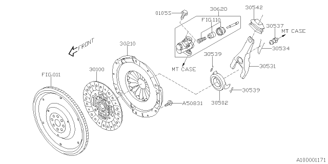 2019 Subaru Crosstrek Manual Transmission Clutch Diagram