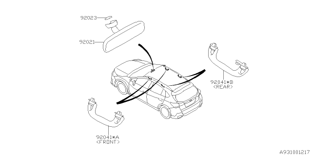 2021 Subaru Crosstrek Room Inner Parts Diagram 1
