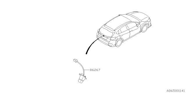 2020 Subaru Crosstrek Rear View Camera Assembly Diagram for 86267FL000