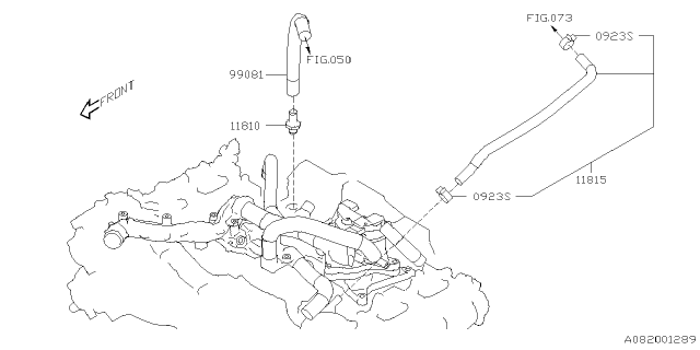 2021 Subaru Crosstrek Pcv Hose Assembly Diagram for 11815AD000