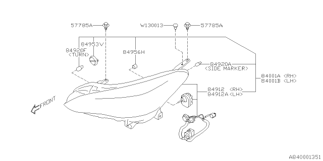 2020 Subaru Crosstrek Head Lamp Diagram 3