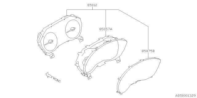 2018 Subaru Crosstrek Speedometer Instrument Cluster Diagram for 85002FL200