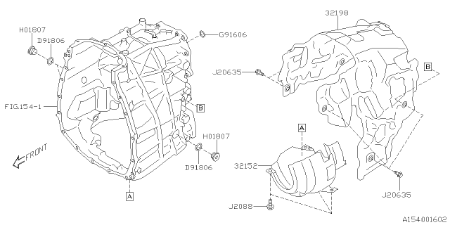 2020 Subaru Crosstrek Automatic Transmission Case Diagram 8