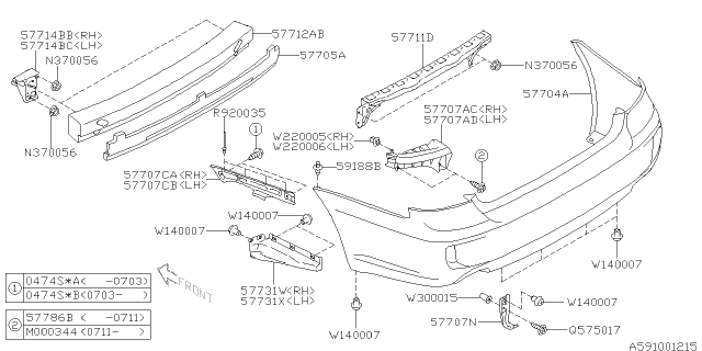 2008 Subaru Outback GROMMET R/L Diagram for 909220005
