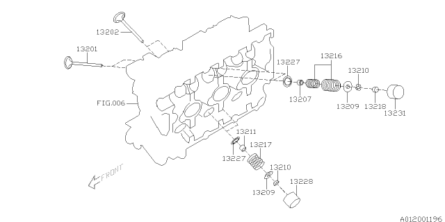 2005 Subaru Outback LIFTER Valve Diagram for 13228AC920