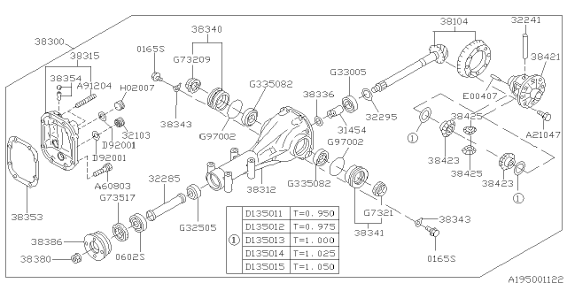 2005 Subaru Legacy Differential - Individual Diagram 1