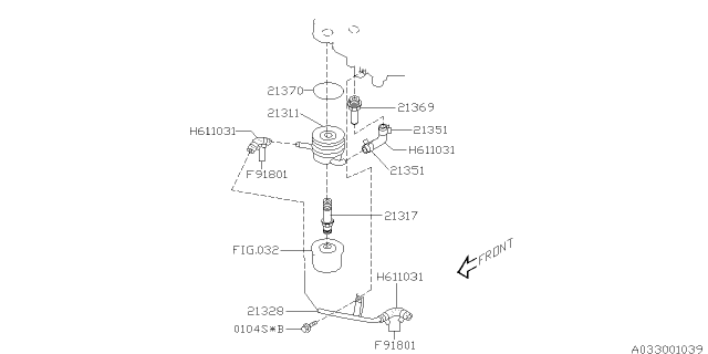 2009 Subaru Outback Oil Cooler - Engine Diagram 1