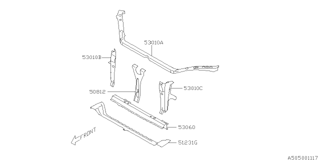 2006 Subaru Legacy Body Panel Diagram 6