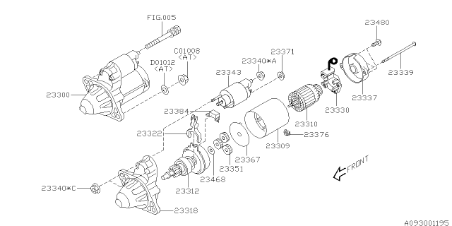 2007 Subaru Legacy Starter Diagram 2