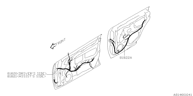 2005 Subaru Outback Cord - Door Diagram