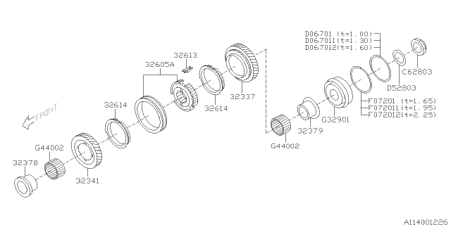 2009 Subaru Legacy Main Shaft Diagram 4