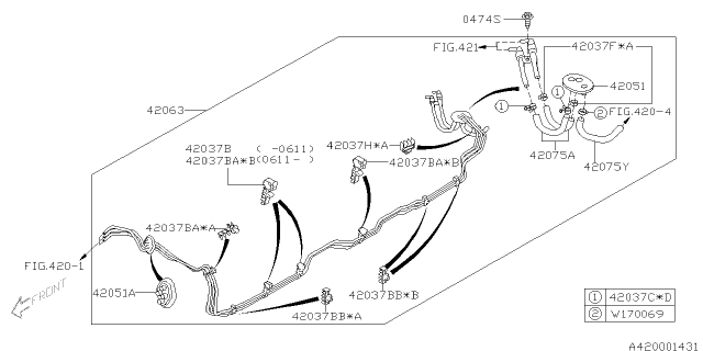 2009 Subaru Legacy Fuel Piping Diagram 4