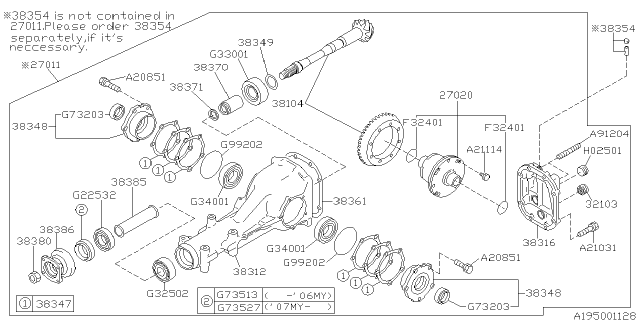 2009 Subaru Legacy Differential - Individual Diagram 4