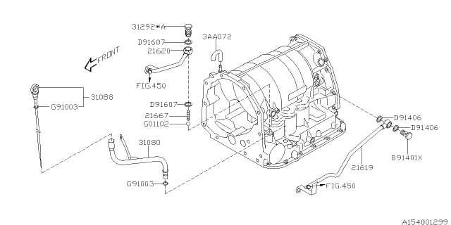 2008 Subaru Legacy Automatic Transmission Case Diagram 4